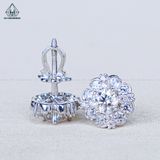  EX534 4.5mm Bông tai hoa đá 