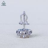  EX534 4.5mm Bông tai hoa đá 