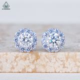  EX538 5mm Bông tai tròn 10 cánh 