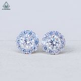  EX538 5mm Bông tai tròn 10 cánh 