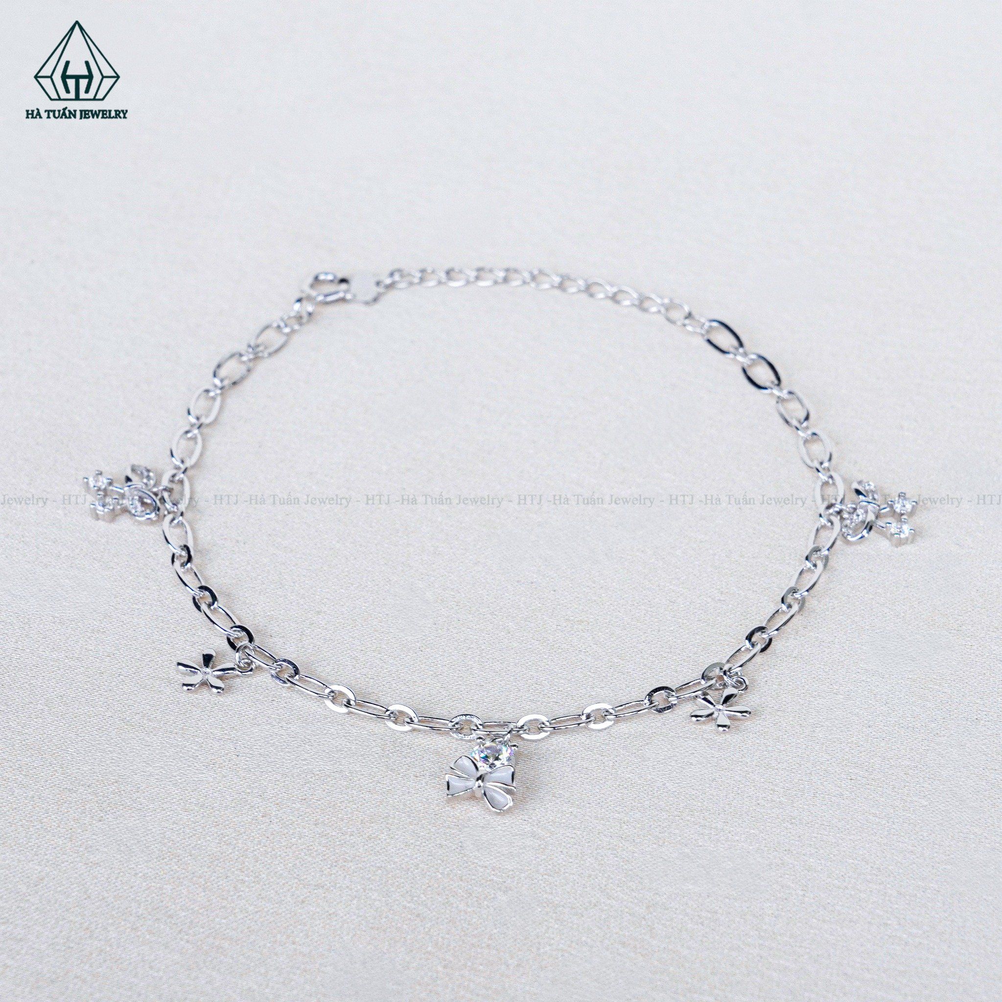  B083 Lắc tay nơ đá 