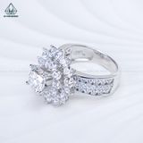  RX642 7mm Nhẫn nữ hoa đá lớn 