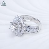  RX642 7mm Nhẫn nữ hoa đá lớn 
