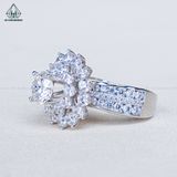  RX642 7mm Nhẫn nữ hoa đá lớn 