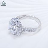  R997 Nhẫn nữ vuông Asscher 