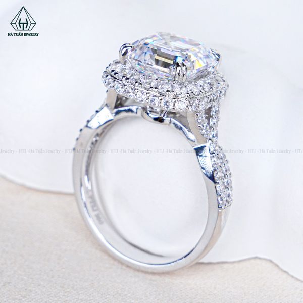  R997 Nhẫn nữ vuông Asscher 