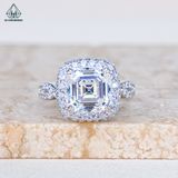  R997 Nhẫn nữ vuông Asscher 