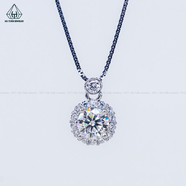  PX302 7mm Mặt dây chuyền halo tròn 