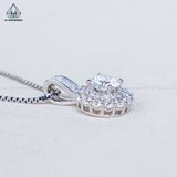  PX300 6mm Mặt dây chuyền tròn 2 hàng đá 