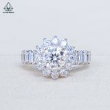  RX640 FULL MOIS 6.3mm Nhẫn nữ hoa 12 cánh 