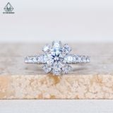  RX636 6mm Nhẫn nữ hoa 8 cánh 