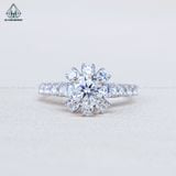  RX636 6mm Nhẫn nữ hoa 8 cánh 