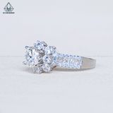  RX639 7.2mm Nhẫn nữ hoa 8 cánh vuông 