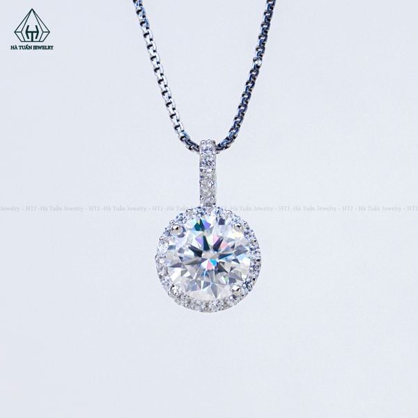  PX299 8mm Mặt dây chuyền halo tròn 