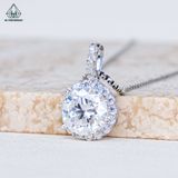  PX299 8mm Mặt dây chuyền halo tròn 