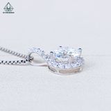  PX299 8mm Mặt dây chuyền halo tròn 