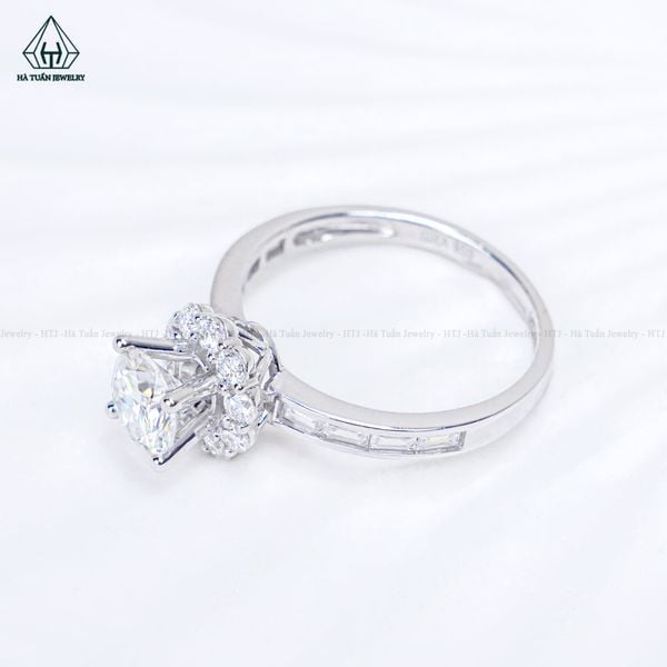 RX714 FULL MOIS 6mm Nhẫn nữ đai baguette 