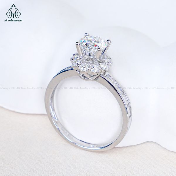  RX714 FULL MOIS 6mm Nhẫn nữ đai baguette 