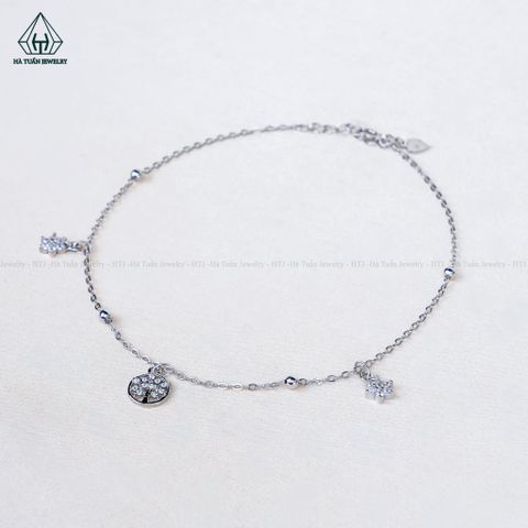 A484 Lắc chân charm hoa
