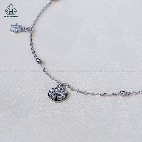 A484 Lắc chân charm hoa