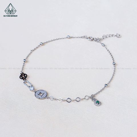 A490 Lắc chân kim tiền phối túi tiền