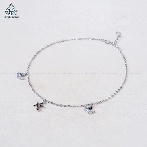 A494 Lắc chân ngôi sao phối charm thiên nga