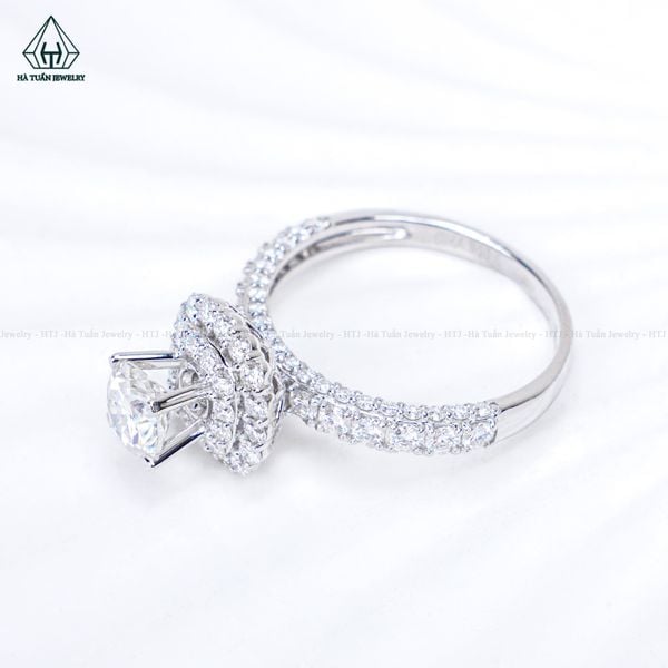  RX712 FULL MOIS 6mm Nhẫn nữ vuông tròn 