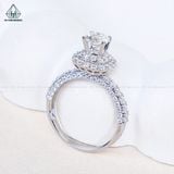 RX712 FULL MOIS 6mm Nhẫn nữ vuông tròn 