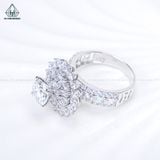  RX720 7.2mm Nhẫn nữ đài hoa viền baguette 