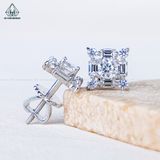  EX553 4mm Bông tai vuông đá 