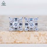  EX553 FULL MOIS 4mm Bông tai vuông đá 