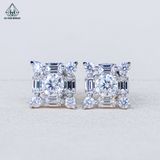  EX553 4mm Bông tai vuông đá 