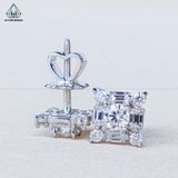  EX553 4mm Bông tai vuông đá 