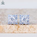  EX546 5mm Bông tai vuông cánh nhọn 