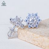  EX544 4mm Bông tai hoa đá 