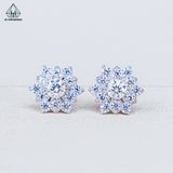  EX544 4mm Bông tai hoa đá 