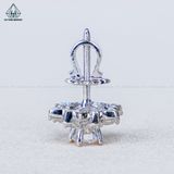  EX544 4mm Bông tai hoa đá 