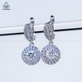  EX545 5mm Bông tai khoen hoa đá 