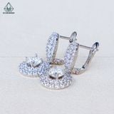  EX545 5mm Bông tai khoen hoa đá 