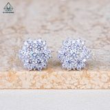  E125 Bông tai hoa đá nhọn 