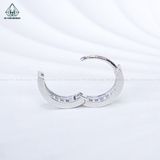  E123 Bông tai khoen 1 hàng đá baguette 