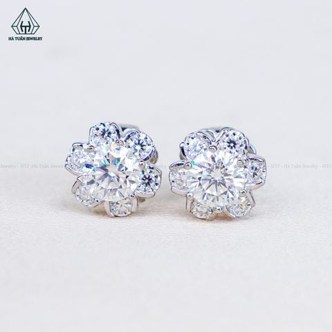 EX658 FULL MOIS 4.5mm Bông tai 6 cánh (Không giấy)