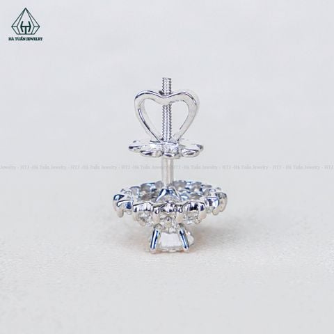 EX660 FULL MOIS 4mm Bông tai tròn cánh nhọn
