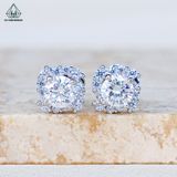  EX558 4.5mm Bông tai vuông chong chóng 