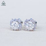  EX558 4.5mm Bông tai vuông chong chóng 