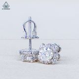  EX558 4.5mm Bông tai vuông chong chóng 