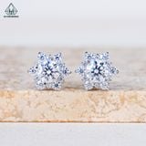  EX482 FULL MOIS 5mm Bông tai hoa 6 cánh nhọn 