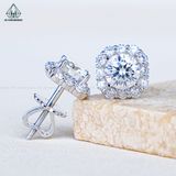  EX361 FULL MOIS 6mm Bông tai viền bát giác 