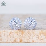  EX156 Chủ Mois 3.6mm Bông tai hai viền tấm 