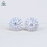  EX156 Chủ Mois 3.6mm Bông tai hai viền tấm 